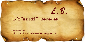 László Benedek névjegykártya