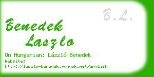benedek laszlo business card