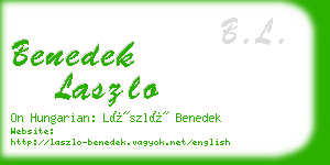 benedek laszlo business card